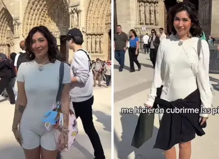 Lily García acusa rechazo en catedral de Notre Dame por vestimenta