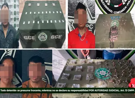 Capturan a 4 narcos, dos traían ponchallantas