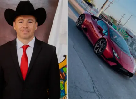 Diputado Tony Flores choca su auto Lamborghini en Múzquiz
