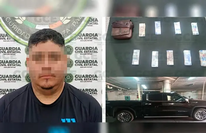 Detenido con más de medio millón de pesos