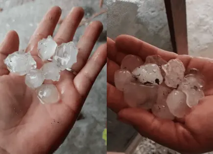 Granizada sorprende a Valle Hermoso y Nuevo Laredo, Tamaulipas