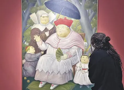 UN PAPA DE BOTERO, EN LA FERIA DE ARTE DE NY
