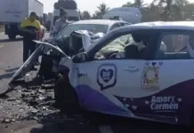 Tragedia en carretera Sabancuy-Ciudad del Carmen: choque deja tres muertos, entre ellos trabajadores del DIF