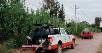 Surge incendio cerca de canal de Media Luna
