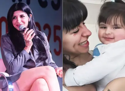 Cazzu llega a México con su hija Inti