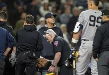 Oswaldo Cabrera es retirado en ambulancia tras grave lesi&oacute;n en el tobillo en victoria de Yankees