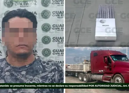 Tripulaba tráiler robado, detenido