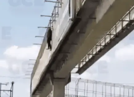 Video | Oficial de GCE evita que mujer se lance de un puente