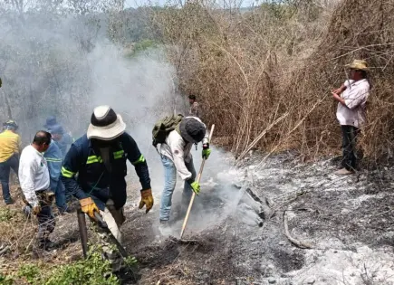 Sigue combate de incendios en Lagunillas y Ciudad Valles