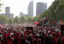 Gran protesta en Holanda exige fin de campaña en Gaza