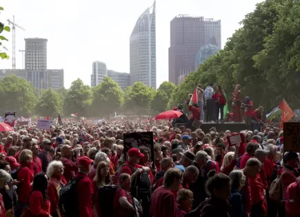 Gran protesta en Holanda exige fin de campaña en Gaza