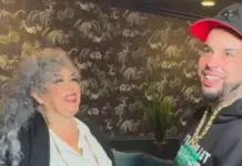 Emiliano Aguilar recibe abrazo y palabras de apoyo de Amanda Miguel