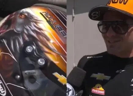 Patricio O´Ward y su casco inspirado en la cultura azteca