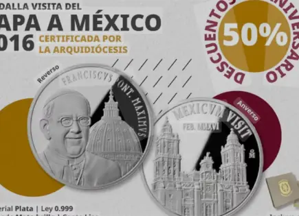 Medalla del papa Francisco de colección vuelve a la venta