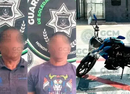 Sujetos se paseaban en una moto hurtada