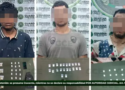 Detienen a tres presuntos vendedores de droga