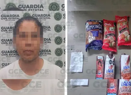 Ddetenida tras apoderarse de mercancía sin pagar