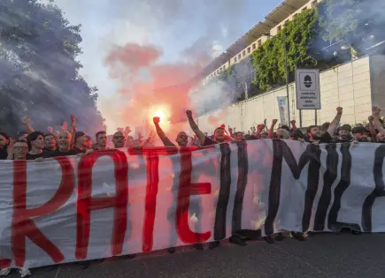 Protestas de los aficionados del AC Milan