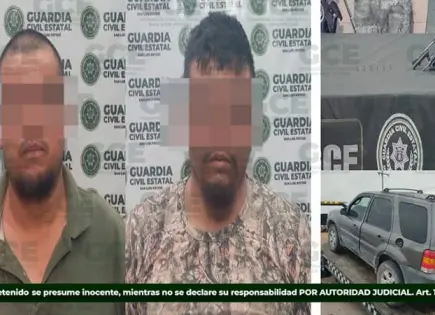 Apresan a hombres con troca robada y un arma