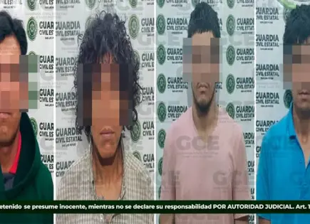 Capturan a 4 individuos por llevar armas prohibidas