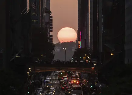 El fenómeno del Manhattanhenge en Nueva York