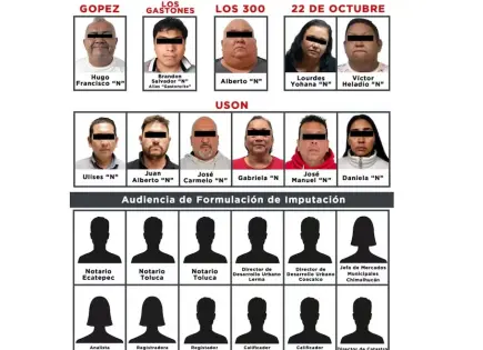 Fiscal&iacute;a del Edomex va tras red criminal de despojos: caen notarios, funcionarios y l&iacute;deres de sindicatos