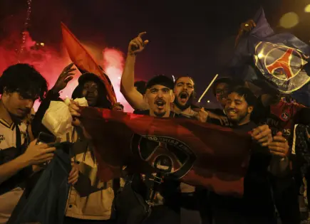 Festejos en París por el título del PSG en la Champions