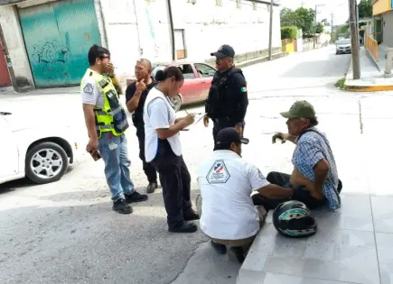 Niña y adulto mayor resultan lesionados en accidentes de moto en Ciudad Valles