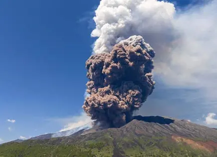 Fuerte erupción del monte Etna