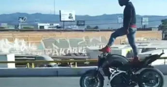 Video | Motociclistas realizaban acrobacias prohibidas en la 57