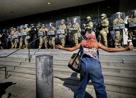 Guardia Nacional y marines llegan a Los Ángeles