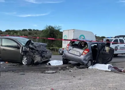 Dos muertos en choque frente a Colinas del Parque, sobre la carretera a Ríoverde