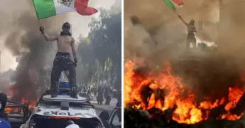 La bandera mexicana, símbolo de las protestas en Los Ángeles que molesta a la Casa Blanca