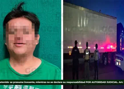 Chofer traía tráiler robado, cargado con croquetas