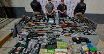 Decomisan arsenal utilizado por grupo criminal en Cerralvo, Nuevo León