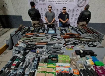Decomisan arsenal utilizado por grupo criminal en Cerralvo, Nuevo León
