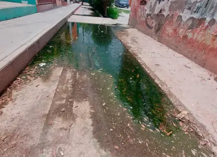 Persiste brote de aguas negras en Aguaje 2000