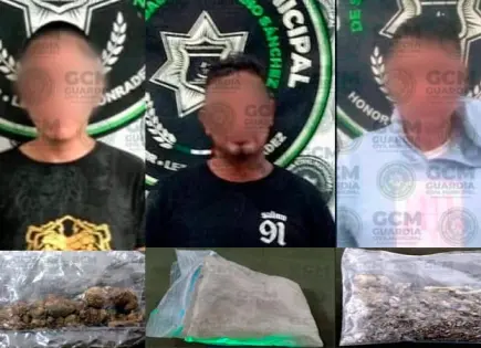 Con “mota”, arrestan a tres individuos 