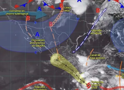 Protección Civil activa plan por Tormenta Tropical Erick en el sur de México