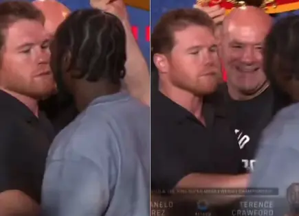 Canelo Álvarez y Terence Crawford protagonizan tenso momento en conferencia