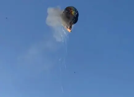 Fuego consume globo aerostático