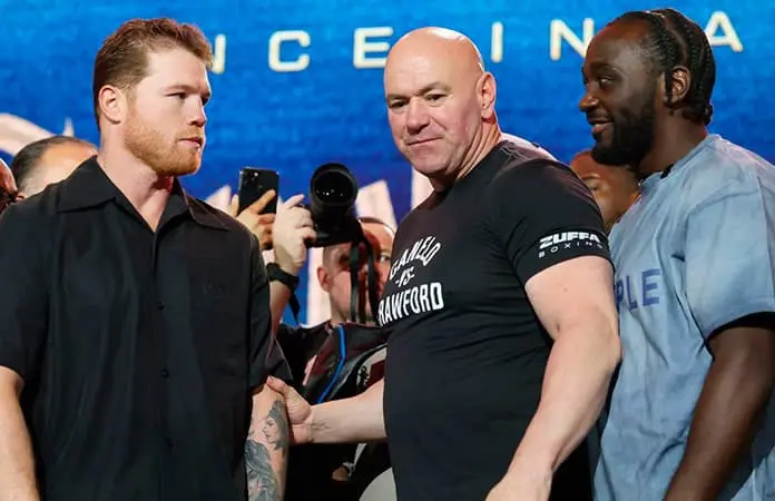 ‘Canelo’ Alvárez tiene tenso careo con T. Crawford