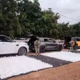 Aseguran vehículos con metanfetamina y armas