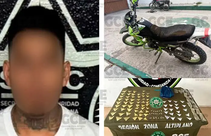 Cae supuesto vendedor de droga en Matehuala