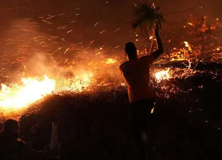 Emergencia por los incendios en Quíos