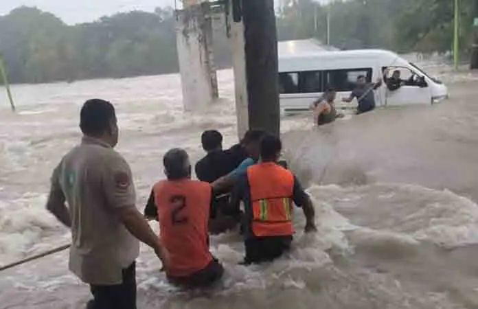 Cancela SCT licencia a chofer que desafió al río
