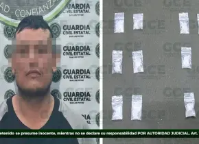 Capturan a un sujeto por robo y venta de droga