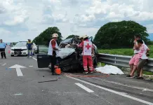 Video | Familia sufre accidente en libramiento Tamuín-Valles; mueren dos