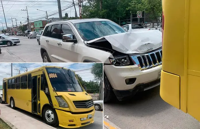 Camioneta y camión chocan en Av. San Pedro