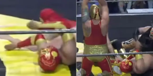 Luchador Íkaro sufre impactante lesión en pleno combate en Ecatepec